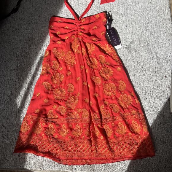 Hale Bob Dresses & Skirts - Hale Bob Cabana Floral Strapless Mini Dress Size XS NWT In Tangerine